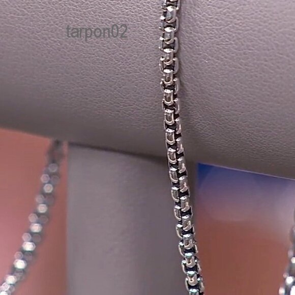 John Hardy JAI Box Chain 2.7mm Sterling Silver Bracelet - SMALL NIB - Picture 15 of 16